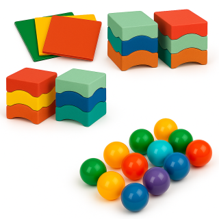 Kreativsteine Set 2 inkl. 10 Kugelbahnbälle