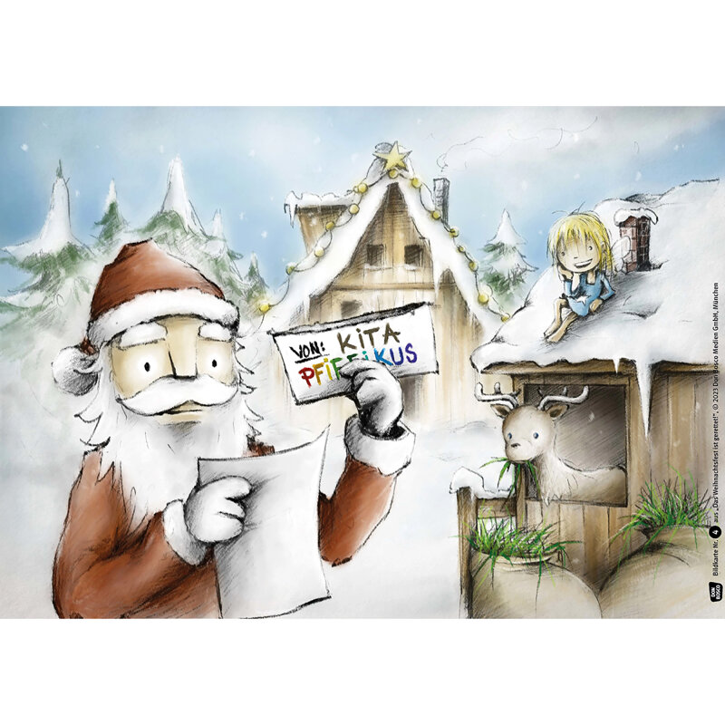 Das Weihnachtsfest ist gerettet! Kamishibai Bildkartenset