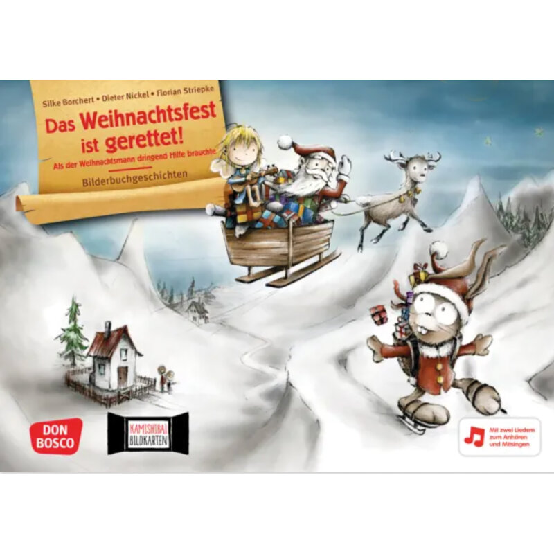 Kamishibai Karten Das Weihnachtsfest ist gerettet!