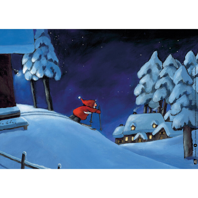 Der kleine Weihnachtsmann reist um die Welt. Kamishibai Bildkartenset