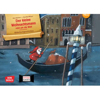 Kamishibai Karten Der kleine Weihnachtsmann reist um die Welt