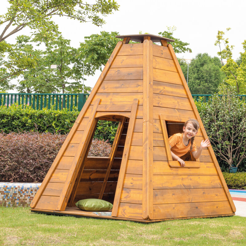 große Waldhütte Morgentau