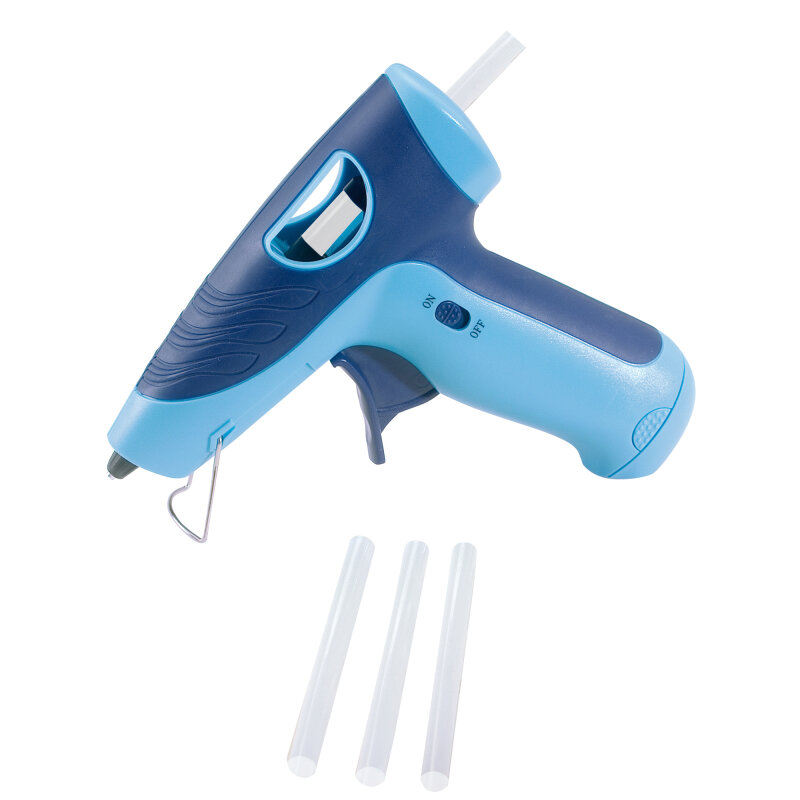 Heißklebepistole mit Beleuchtung, kabellos für 4 AA Batterien