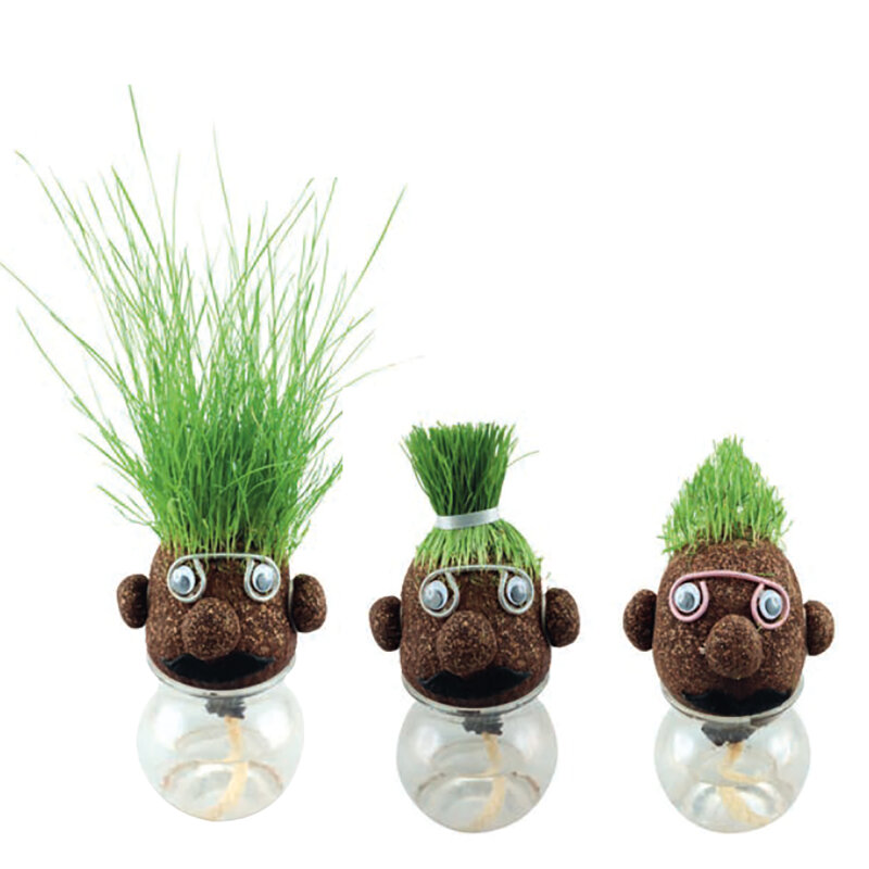 Graskopf mit Brille 8er Set