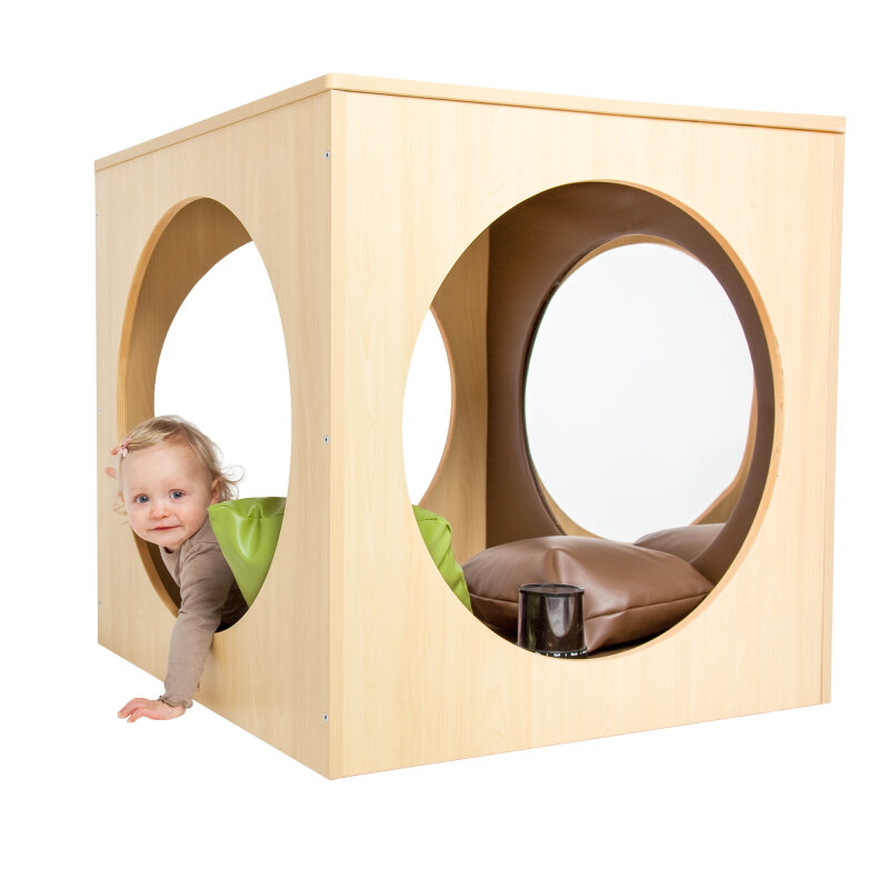 Spiegelwürfel mit 2 Spiegeln