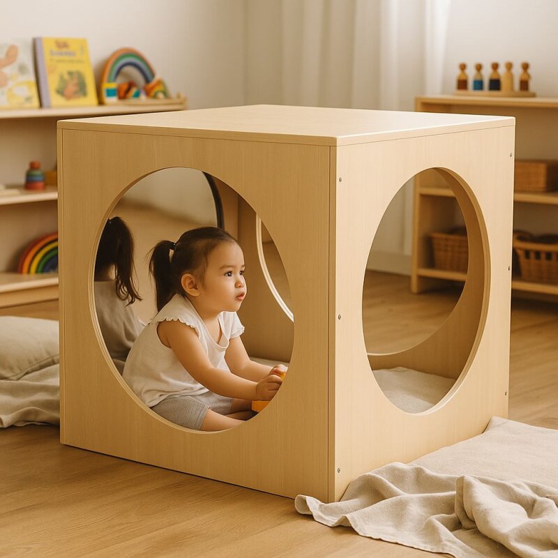 Spiegelwürfel mit 2 Spiegeln