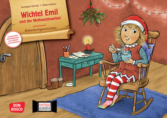 Kamishibai Karten - Wichtel Emil und der Weihnachtswirbel