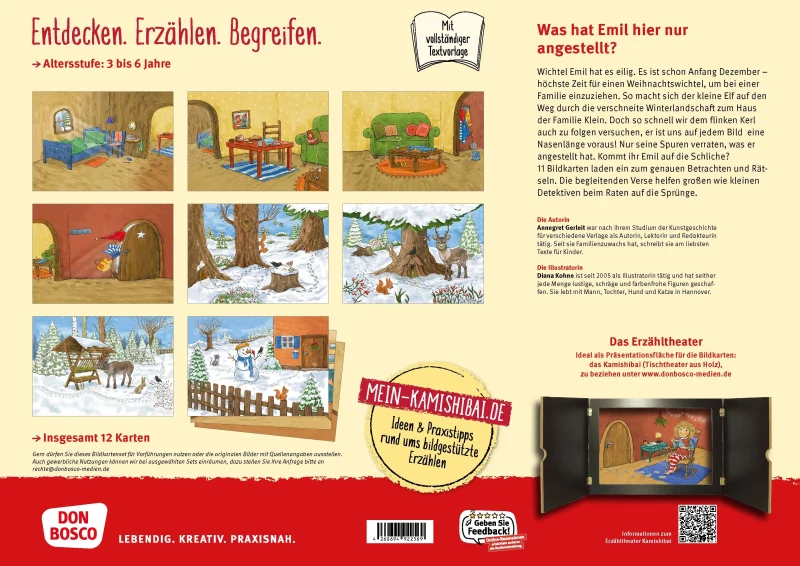 Kamishibai Karten - Wichtel Emil und der Weihnachtswirbel