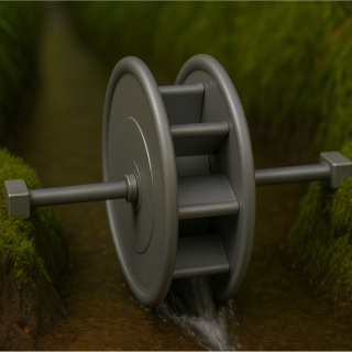 Wasserspiel-Wasserräder