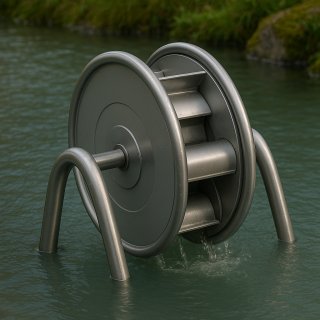 Wasserspiel-Wasserräder