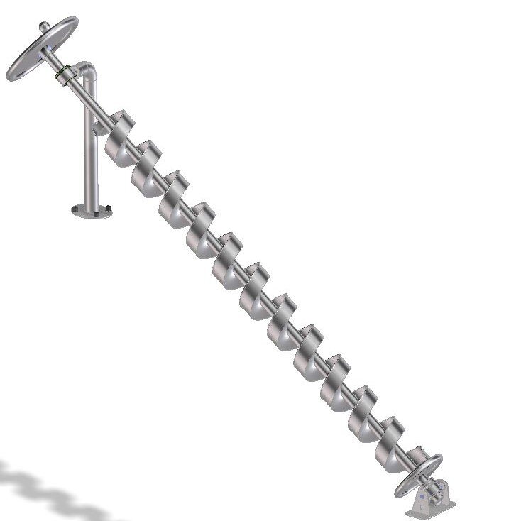 Wasserspirale mit Kurbel – Archimedische Schraube