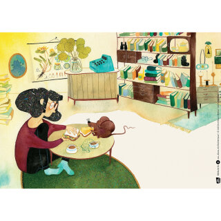 Kamishibai Karten Klaus, die Büchermaus