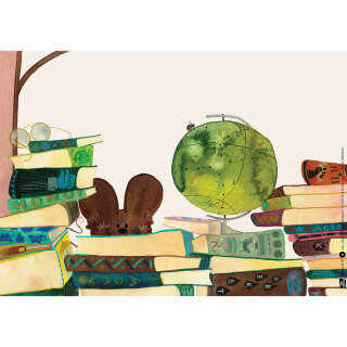 Kamishibai Karten Klaus, die Büchermaus