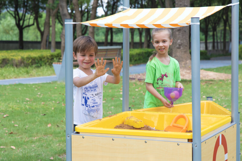 Mobiler Matschtisch, quadratisch