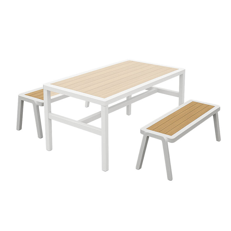 Alu-Sitzbank ohne Lehne 2er-Set