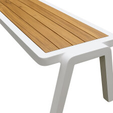 Alu-Sitzbank ohne Lehne 2er-Set