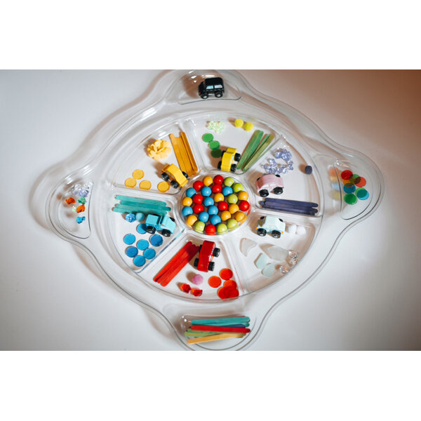 Schale 7-fach transparent für Leuchtkübel