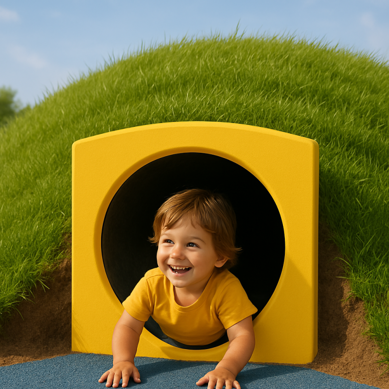 Anschlusspaneel für Röhrenrutschen und Kriechtunnel