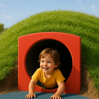 Anschlusspaneel für Röhrenrutschen und Kriechtunnel