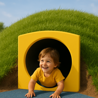 Anschlusspaneel für Röhrenrutschen und Kriechtunnel