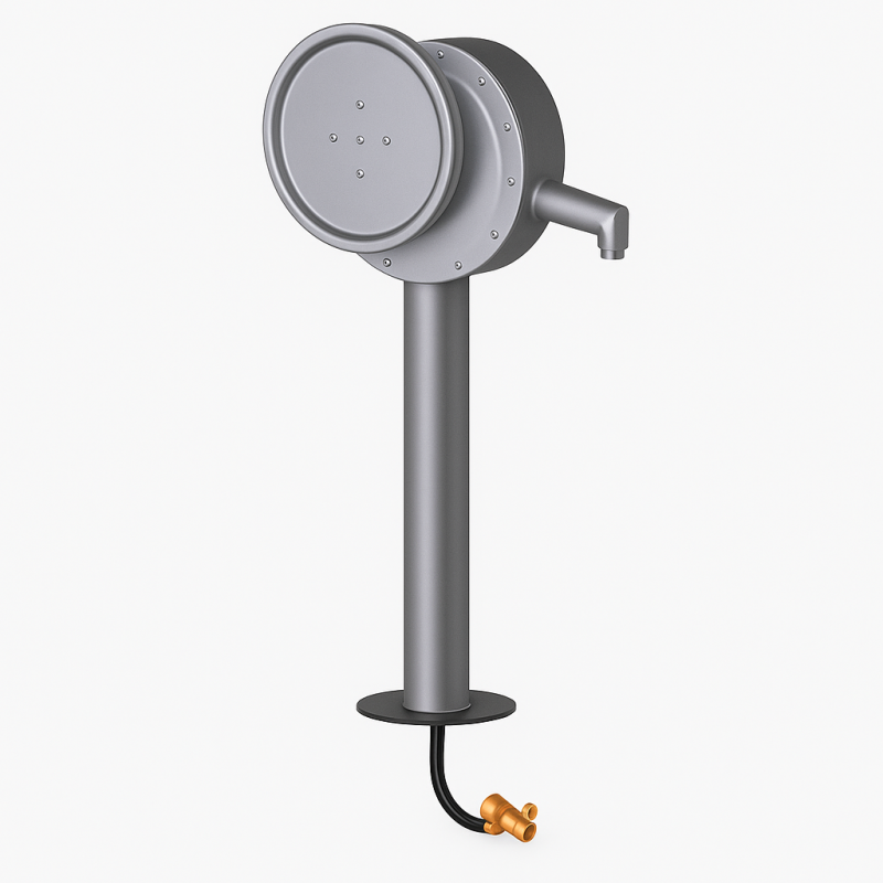 Wasserpumpe mit Kurbel aus Edelstahl