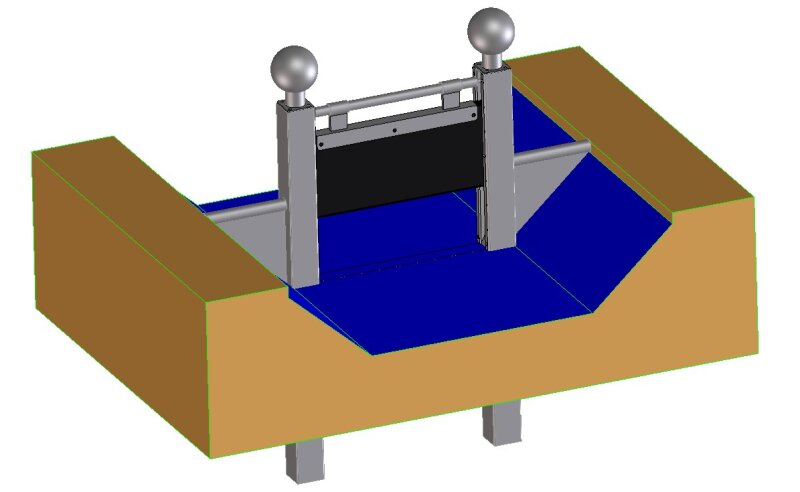 Wasserspiel-Schleuse – Stau- & Fließspaß im Matschplatz