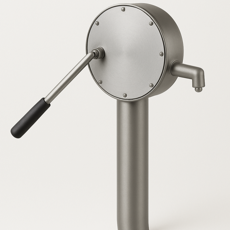 Wasserpumpe mit Hebel / Schwengel aus Edelstahl