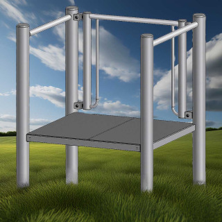 Podest für Rutsche mit Geländer