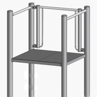 Podest für Rutsche mit Geländer