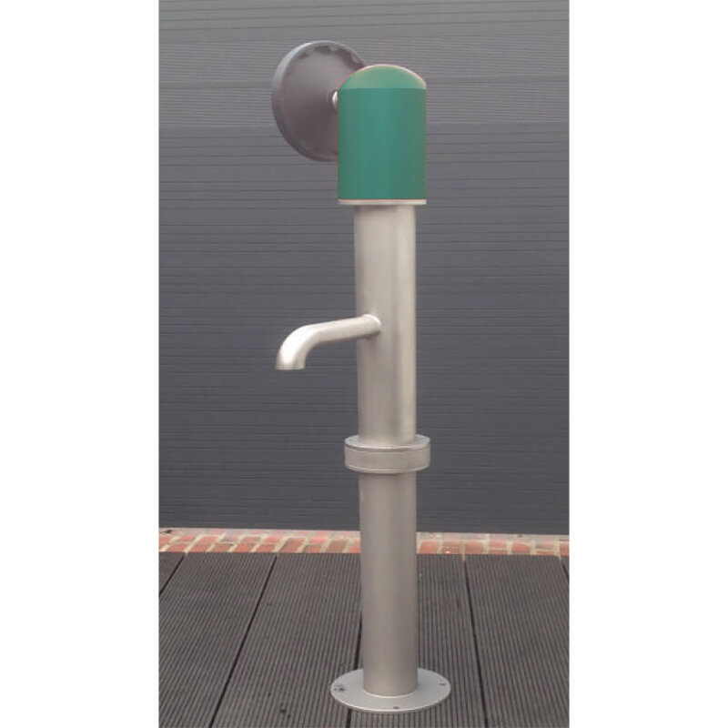 Handradpumpe aus Edelstahl inkl. Anschlussgarnitiur