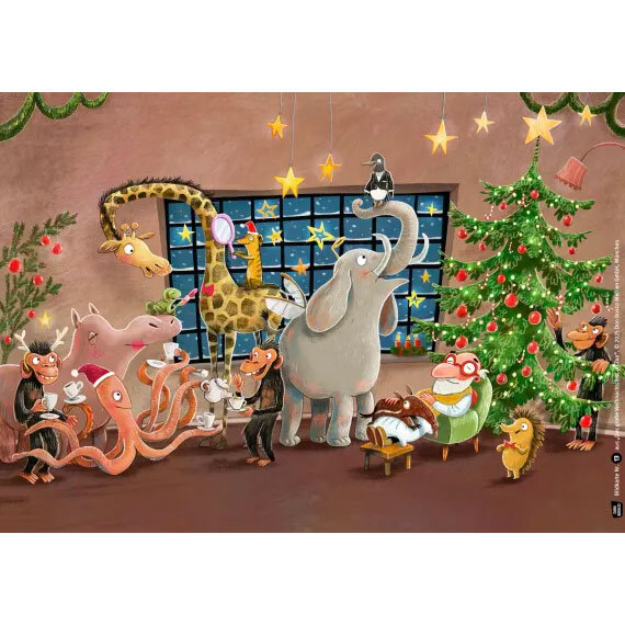 Kamishibai Karten Das große Weihnachtsfest im Zoo