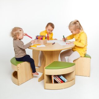 Sitzgruppe, 5-tlg. Kleeblatt