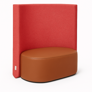 Akustiksofa Eden mit Kunstleder und Webstoff Eden/Kaluna