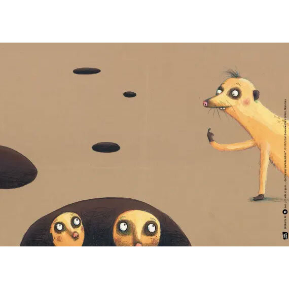 Kamishibai Karten Ich wär so gern ... dachte das Erdmännchen.