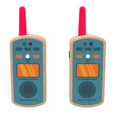 Walkie Talkies aus Holz 2er Set