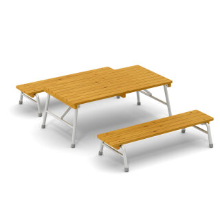 Kiga Outdoor-Bank Aluis 2er Set