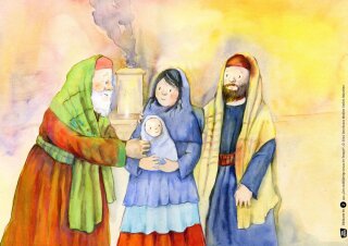 Der zwölfjährige Jesus im Tempel. Kamishibai Bildkartenset.