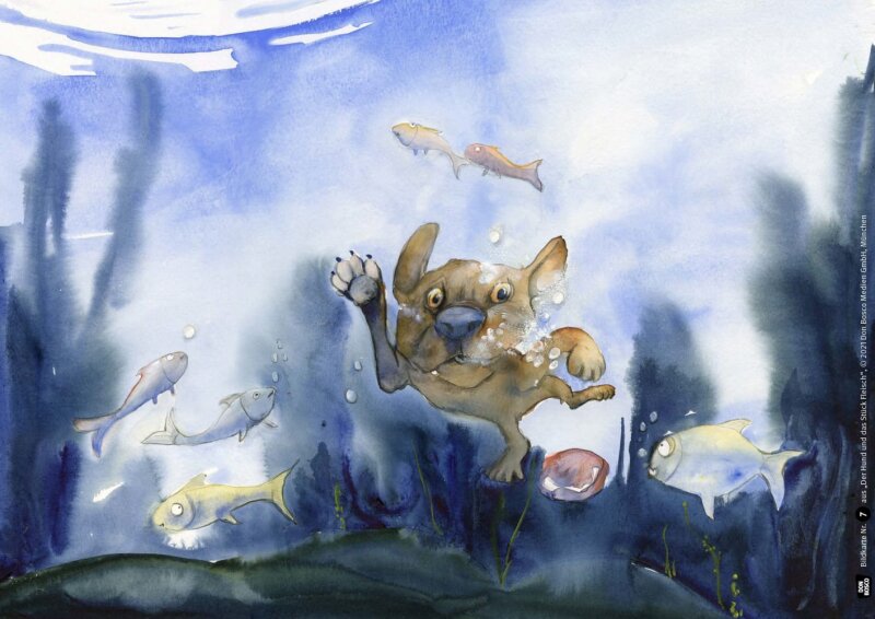 Der Hund und das Stück Fleisch. Eine Fabel von Äsop. Kamishibai Bildkartenset.