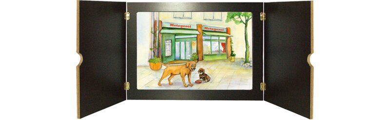 Der Hund und das Stück Fleisch. Eine Fabel von Äsop. Kamishibai Bildkartenset.