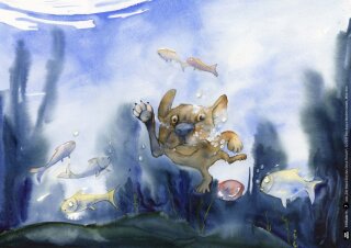 Der Hund und das Stück Fleisch. Eine Fabel von Äsop. Kamishibai Bildkartenset.