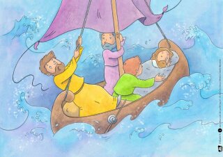 Jesus und der große Sturm. Kamishibai Bildkartenset