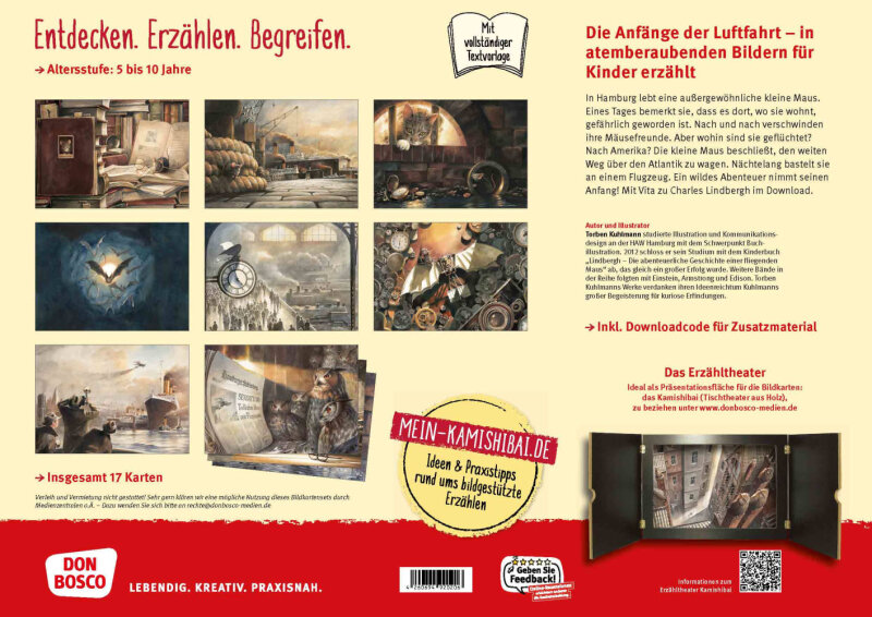 Lindbergh. Die abenteuerliche Geschichte einer fliegenden Maus. Kamishibai Bildkartenset