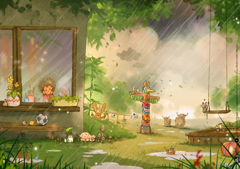 Kleiner großer Bagger. Eine unglaubliche Reise. Kamishibai Bildkartenset