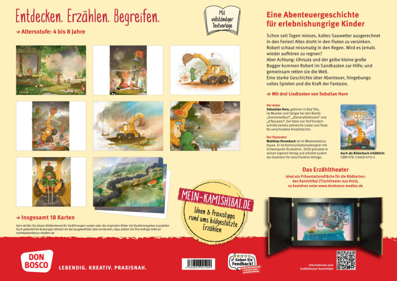 Kleiner großer Bagger. Eine unglaubliche Reise. Kamishibai Bildkartenset
