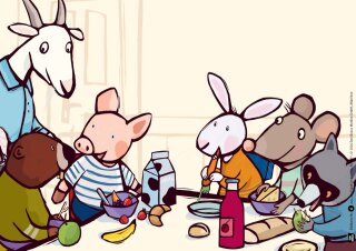 Viel Spaß in der Kita, Ferkel! Kamishibai Bildkartenset