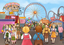 Auf dem Oktoberfest mit Emma und Paul. Kamishibai...