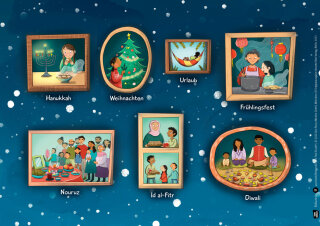 Ein Fest für alle. Schneinachten in der Nachtigallstraße. Kamishibai Bildkartenset