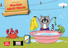 Waschbär wäscht Wäsche. Kamishibai...