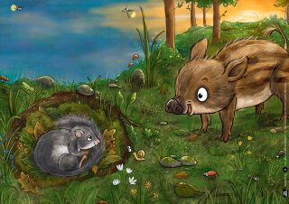 Wie schläft der Wald? Kamishibai Bildkartenset