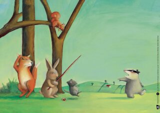 Der Dachs hat heute schlechte Laune. Kamishibai Bildkartenset